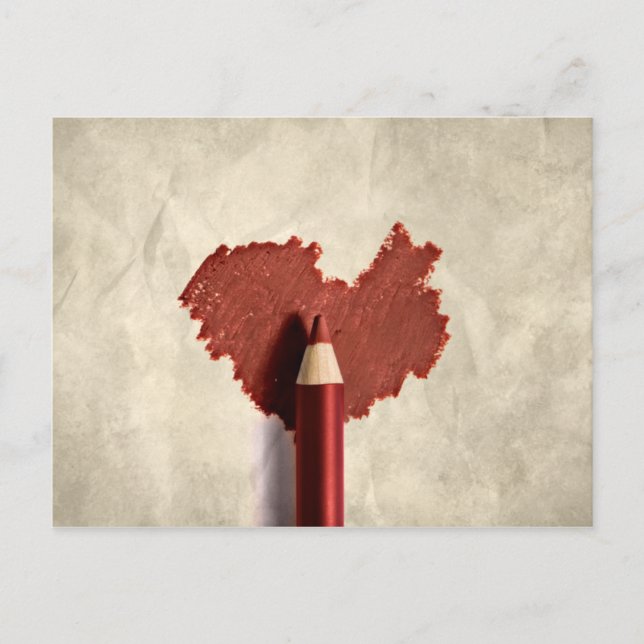 Cartão Postal Coração Escrevado (Frente)