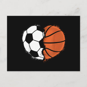 Cartão Postal Coração Esportes Futebol Basquete Bola Amante Vale