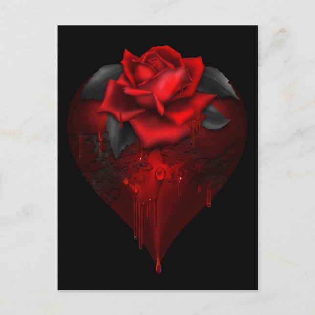 Cartão Postal Coração Gótico (Frente)