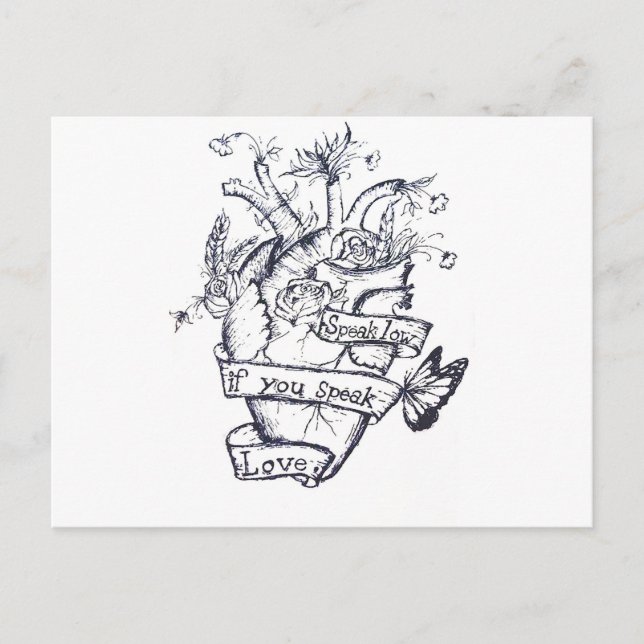 Cartão Postal Coração Hemorragia (Frente)