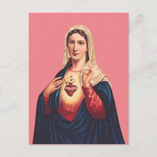 Cartão Postal Coração Imaculado da Virgem Maria (Frente)
