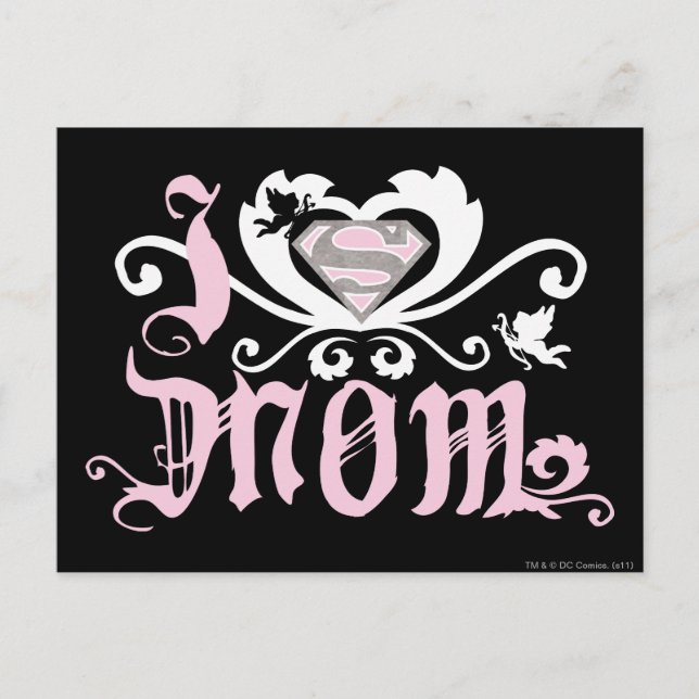 Cartão Postal Coração Mamãe Rosa (Frente)