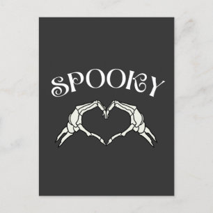 Cartão Postal Coração Mão-Mão de Esqueleto Spookey - Amor Único