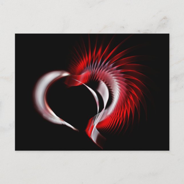 Cartão Postal Coração Metálico (Frente)