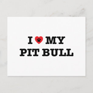 Cartão Postal Coração Meu Cartão-postal Pitbull
