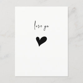 Cartão Postal Coração Minimalista Enamorada