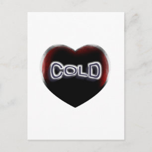 Cartão Postal Coração Negro Frio