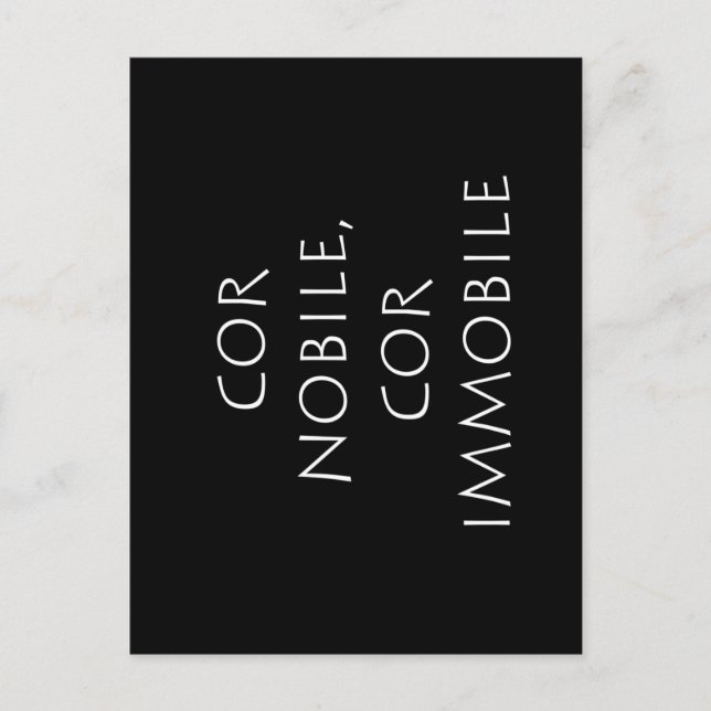 Cartão Postal Coração nobre coração imóvel (Frente)