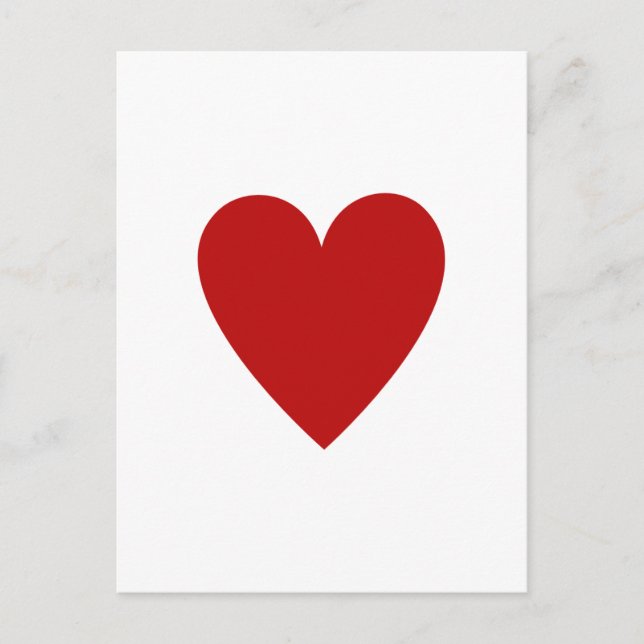 Cartão Postal Coração Vermelho (Frente)