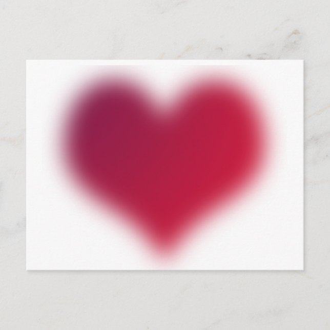 Cartão Postal coração vermelho (Frente)