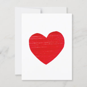 Cartão postal Coração Vermelho