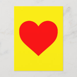 Cartão Postal Coração Vermelho Calor Pop Art 