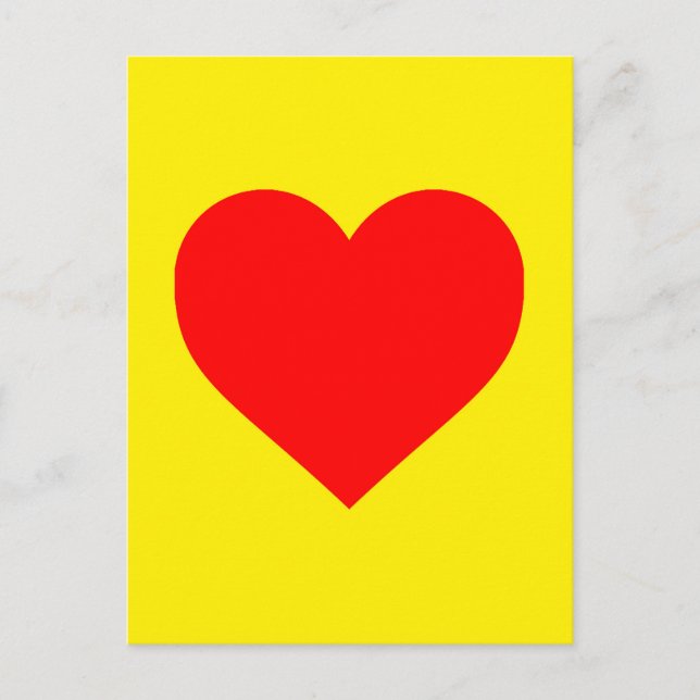 Cartão Postal Coração Vermelho Calor Pop Art (Frente)