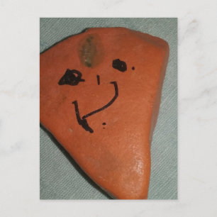 Cartão Postal Coraçãozinho Pintado de Pedra Fofo