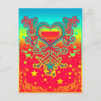 Cartão Postal corações