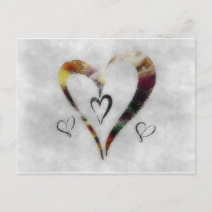 Cartão Postal Corações