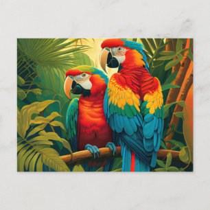 Cartão Postal Corações Coloridas