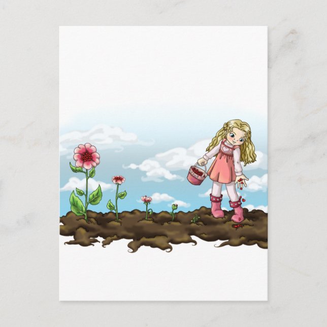 Cartão Postal Corações Crescentes (Frente)