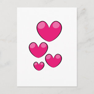 Cartão Postal Corações de Amor