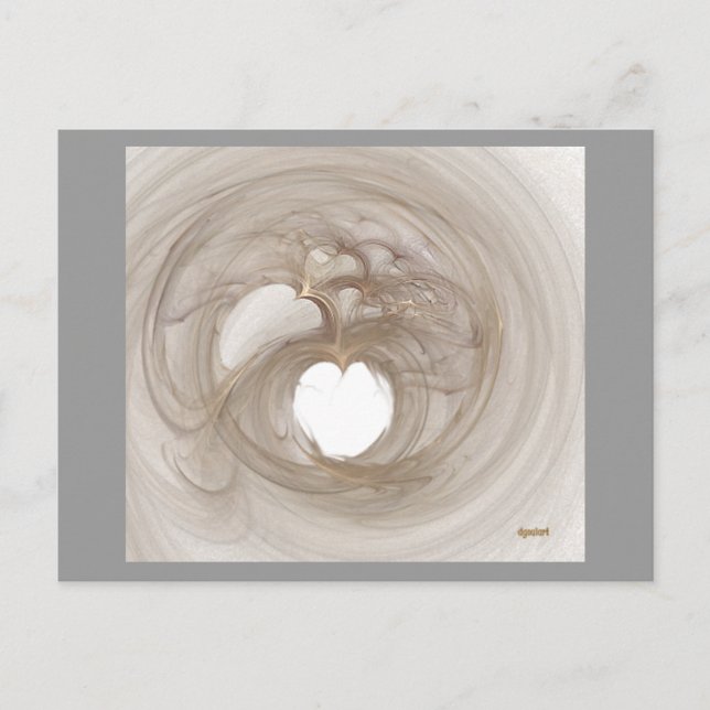 Cartão Postal Corações de Dourado (Frente)