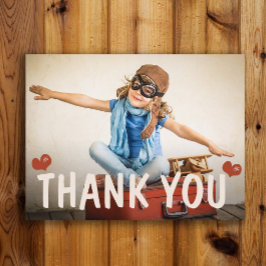 Cartão Postal Corações de Obrigado da Criança