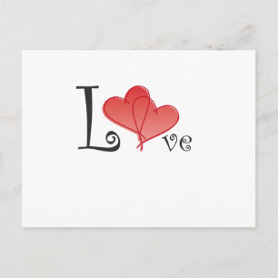 Cartão Postal Corações do amor