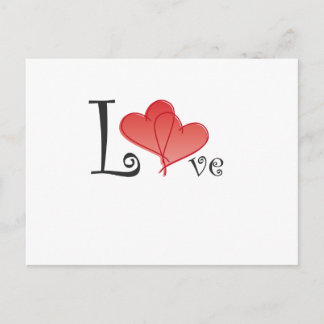Cartão Postal Corações do amor