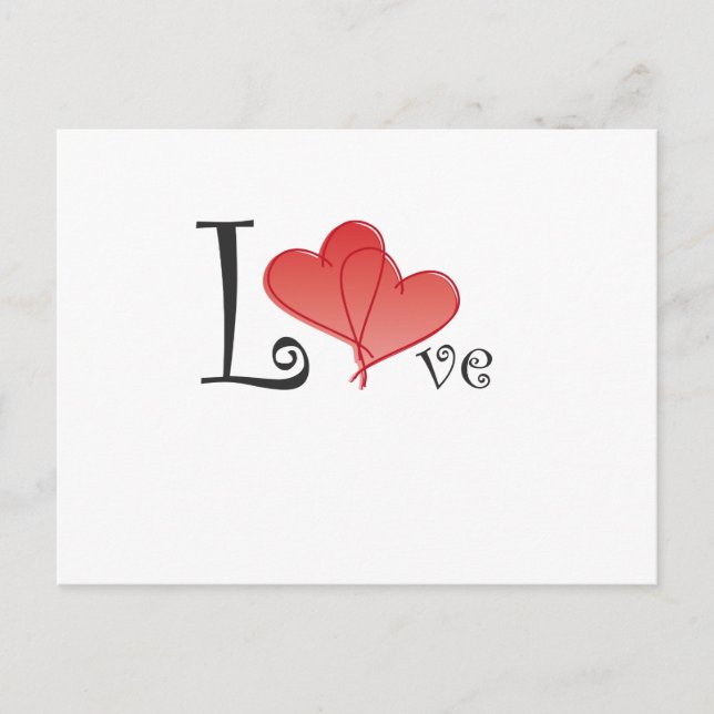 Cartão Postal Corações do amor (Frente)
