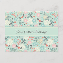 Cartão Postal Corações e Dragões Bonito