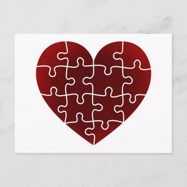Cartão Postal Corações Enigerados (Frente)