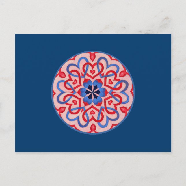 Cartão Postal Corações entrelaçados (Frente)