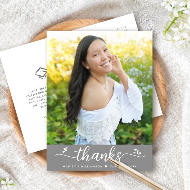 Cartão Postal Corações Fotográficas de Script de Graduação de ci (Criador carregado)