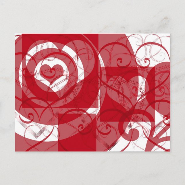 Cartão Postal Corações no Namorados (Frente)