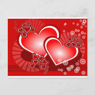 Cartão Postal Corações pelo Amor