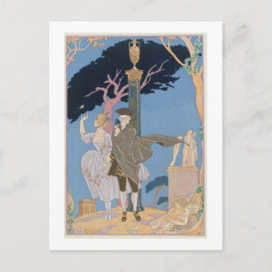 Cartão Postal Corações quebrados, Estatuetas quebradas, ilustr