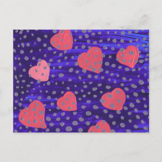 Cartão Postal corações rosa submarinos