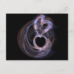 Cartão Postal Corações Roxos