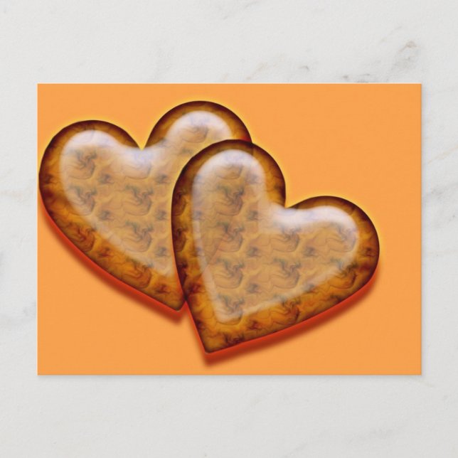 Cartão Postal Corações Sobrepostos (Frente)
