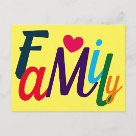 Cartão Postal Coragem de Amor à Família Bonita