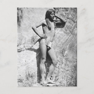 Cartão Postal Corajoso nativo americano