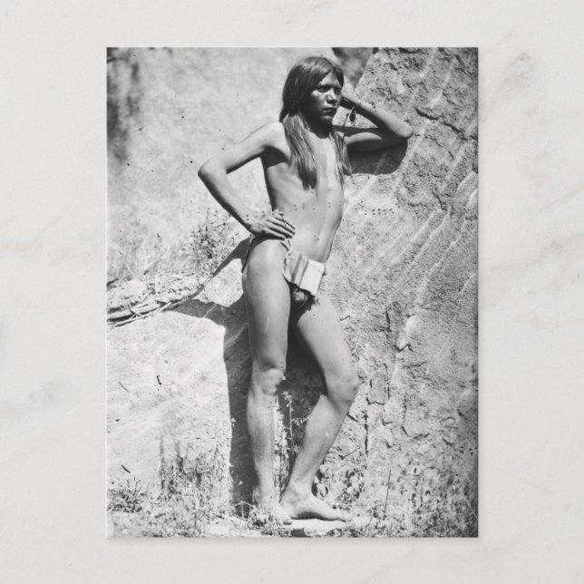 Cartão Postal Corajoso nativo americano (Frente)