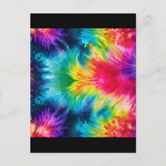 Cartão Postal Corante arco-íris néon cósmico (Frente)