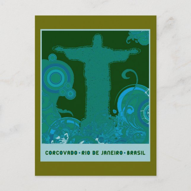 Cartão Postal Corcovado graphic design (Frente)