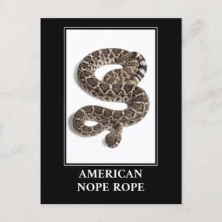 Cartão Postal Corda Nope Americana - Perigo para Cobra de Cascav