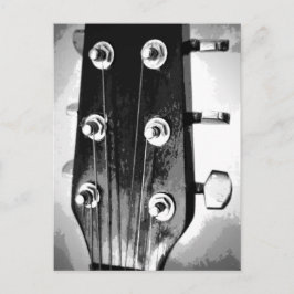 Cartão Postal Cordas de Cabeça de Violão Ajustando Pegs Artsy Pr