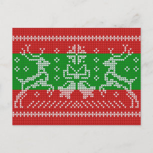 Cartão Postal Cordéis de camisolas e camisolas do Xmas