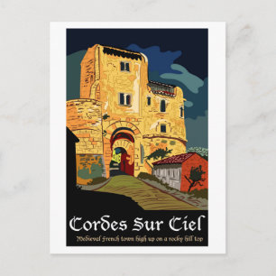 Cartão Postal Cordes Sur Ciel