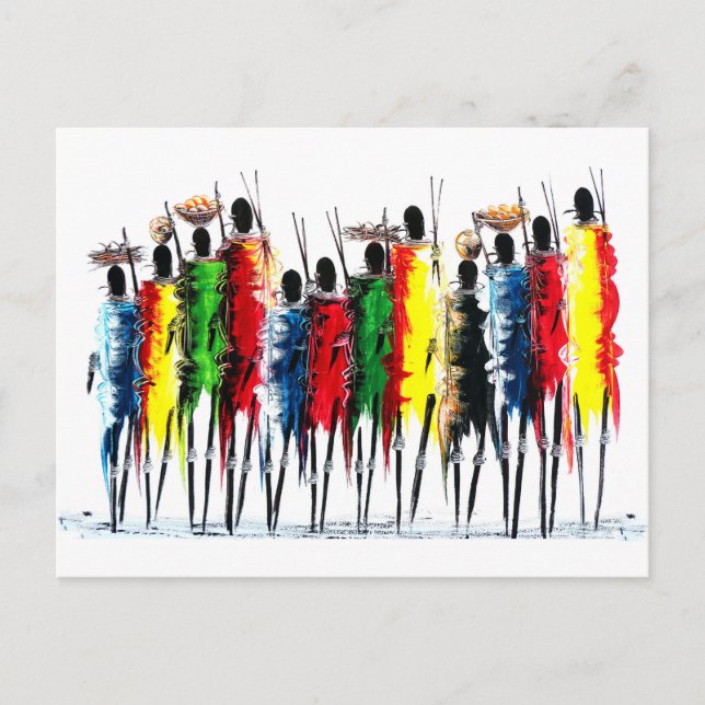 Cartão Postal Cores da África (Frente)