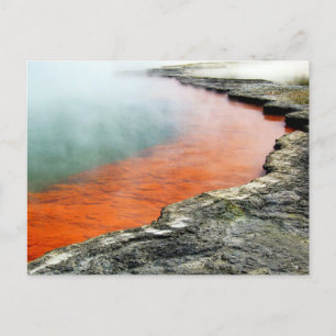 Cartão Postal Cores da Nova Zelândia, Wai O Tapu, piscina de cha