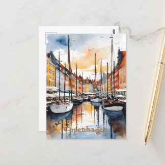 Cartão Postal Cores d'água de Copenhagen